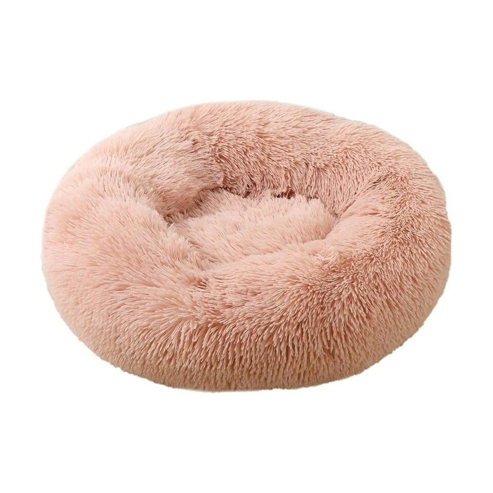 image 1 of Soft Calming Donut Bed - Premium Quality For Dogs & Cats - Pink / 80cm Pink | M