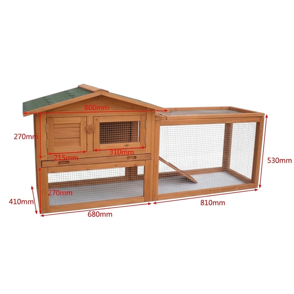 image 1 of Little Friends Apex Hutch with Play Pen