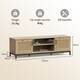 image 8 of Vonhaus Lena Rattan Effect TV Stand with 2 Open Shelves for Living Room