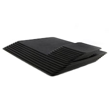 Lara-May Set of 8 Jet Black Recycled Leather Placemats & 8 Leather Coasters