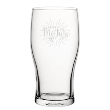 Personalised Happy Mother's Day Burst Design Tulip Pint Glass