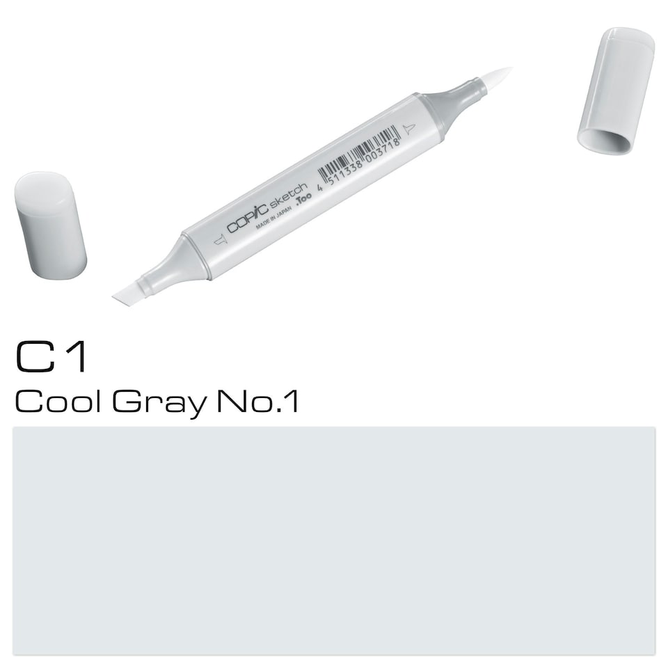 image 1 of Copic Sketch Marker, Cool Gray No.1, Single Pen