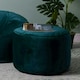 image 2 of icon Milano Velvet Bean Bag Pouffe Teal Green Large Velvet Footstools Green