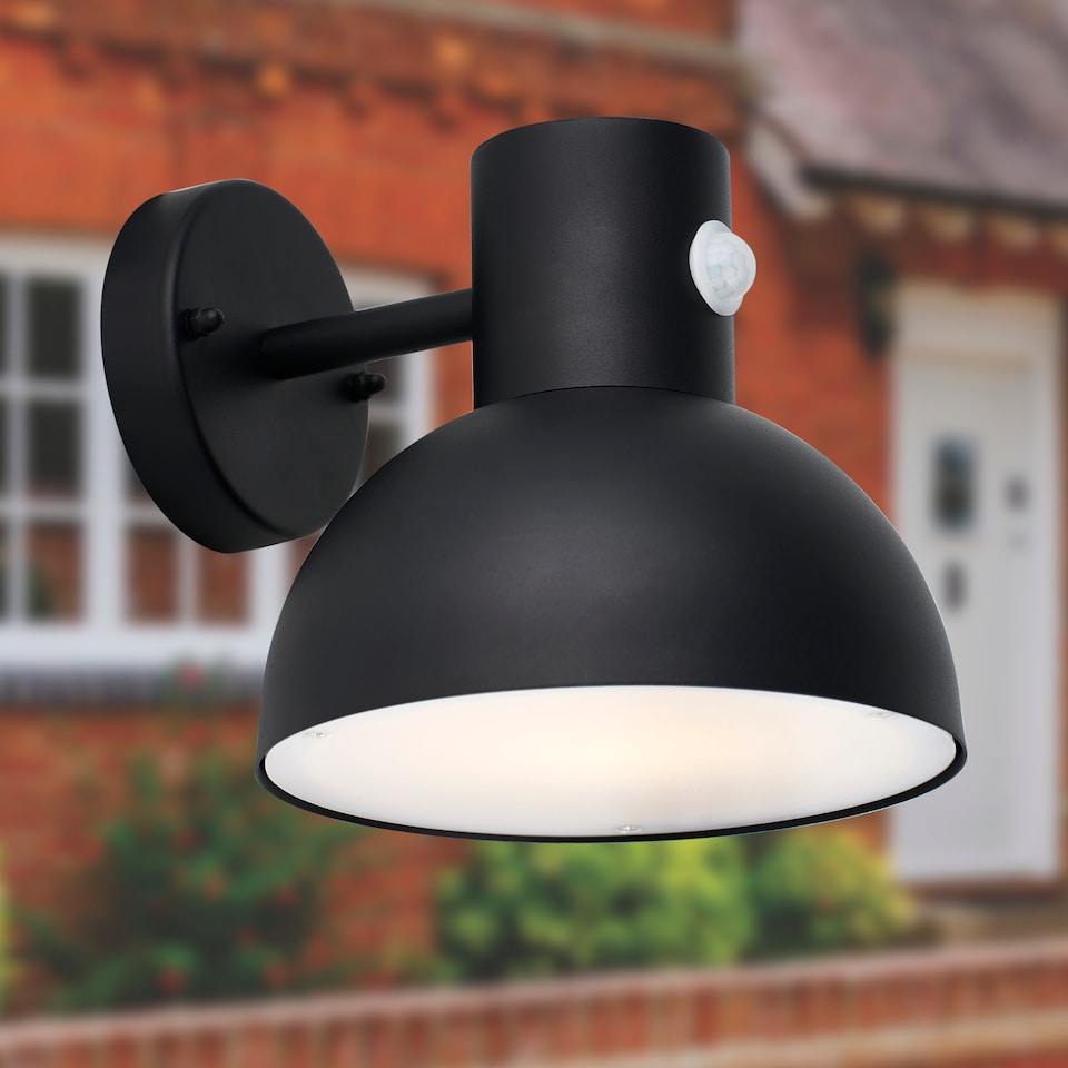 image 1 of Arkle - Black Motion Sensor Outdoor Wall Light