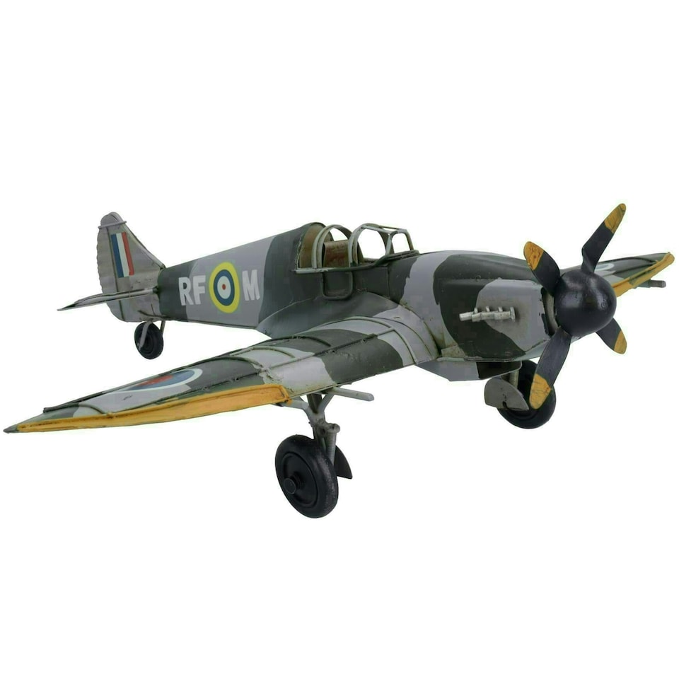 image 1 of Quality Historical Metal Vintage Fighter Plane Metal Model Replica Ornament Gift