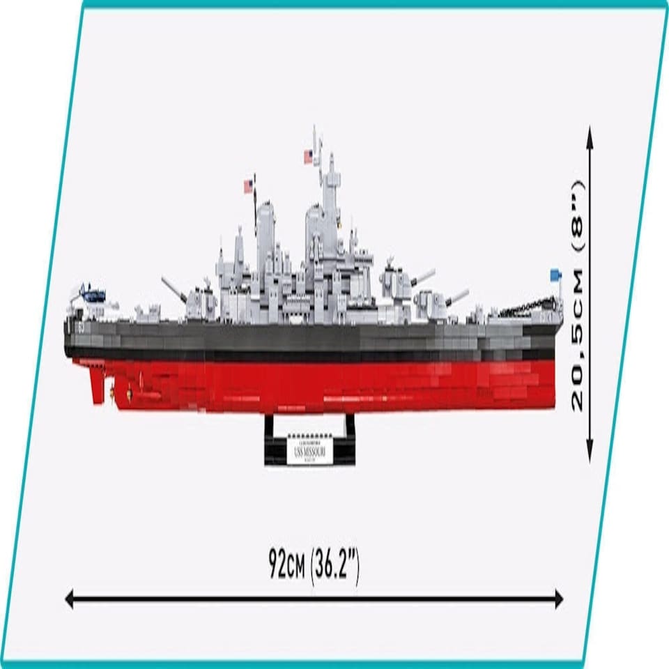 image 1 of Battleship Missouri brick model - COBI 4837 - 2640 Bricks