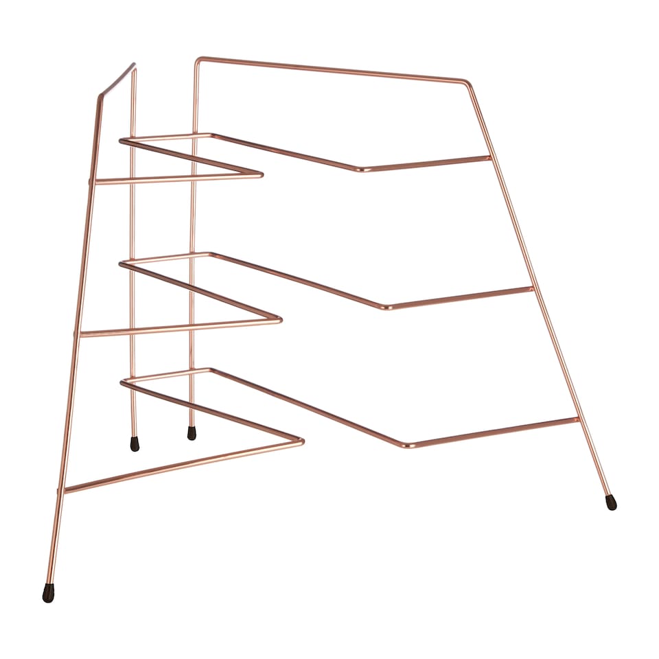 image 1 of Rowan Copper Plated Corner Plate Rack Gold