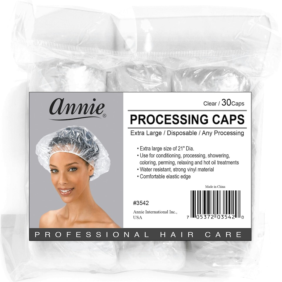 image 1 of Annie Processing Cap Clear And Coloured 30pcs | Clear | 30
