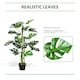 image 7 of Outsunny 100cm/3.3FT Artificial Monstera Tree Fake Plant in Pot Indoor