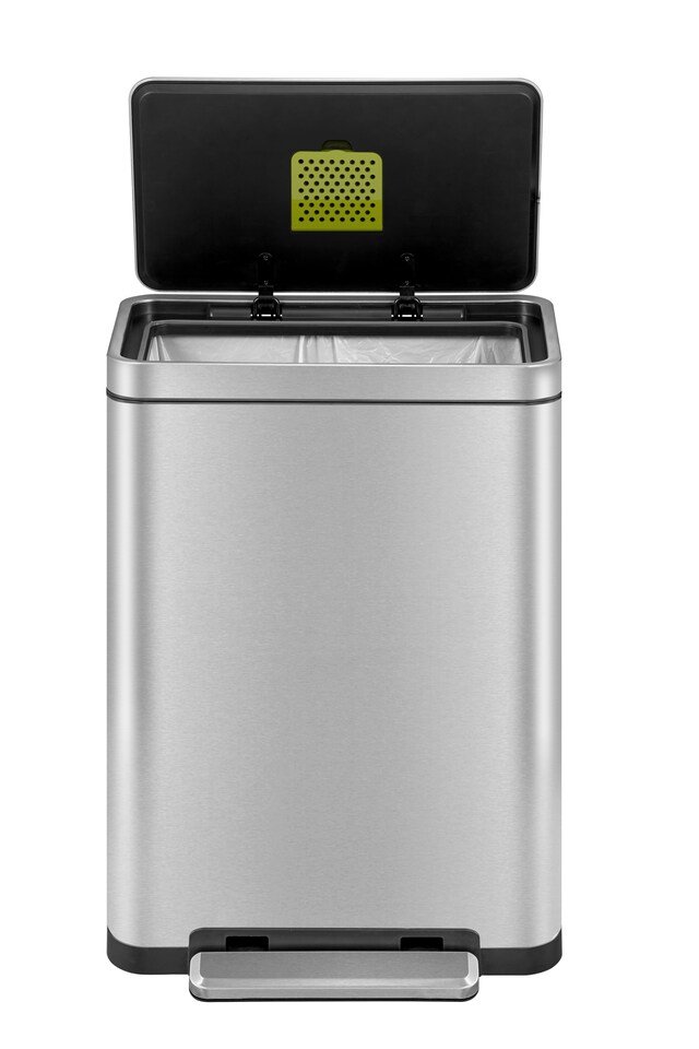 image 1 of X Cube Pedal Bin 45L | Silver | Stainless Steel | 45L