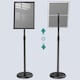 image 4 of A2 Mobile Aluminum Alloy Poster Stand - Adjustable Height Display