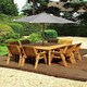 image 2 of Eight Seater Square Table Set with Cushion - W250 x D250 x H98 - Fully Assembled - Grey
