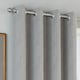 image 2 of Enhanced Living Chester Grey 66 x 72 inch (168x183cm) Eyelet Thermal Noise Reducing Blackout Curtains (PAIR)