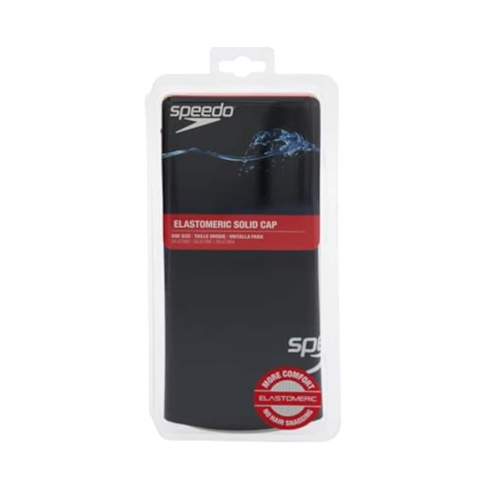 image 1 of Speedo Adult Unisex Biofuse Swim Cap, Black, One Size
