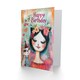 image 2 of Cat Lover Lady Party Hat Cute Floral Portrait Her Birthday Card