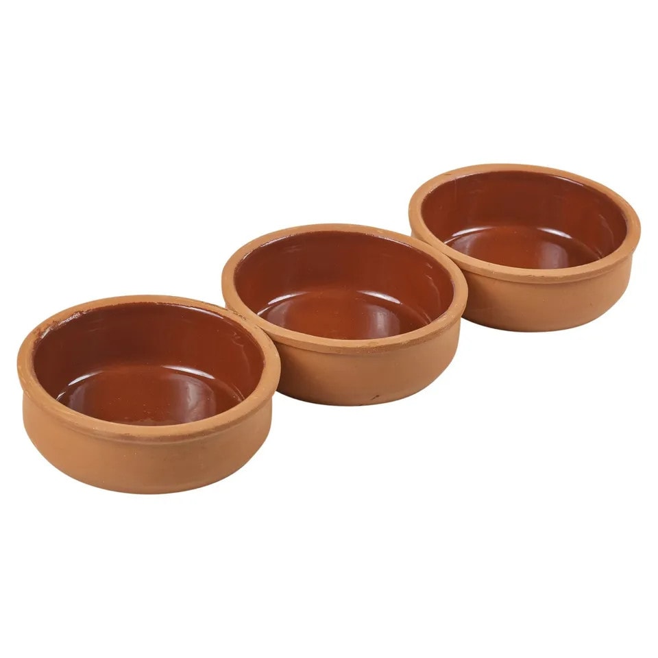 image 1 of 3-Pcs Spanish Ceramic Tapas Serving Bowls