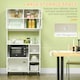 image 3 of HOMCOM Freestanding Kitchen Storage Cabinet Cupboards Adjustable Shelves White