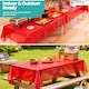 image 8 of Disposable Plastic Table Cover, Table Liner - 54" x 72"