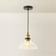image 4 of ValueLights Industrial Black And Gold Clear Glass Pendant Ceiling Light | Clear