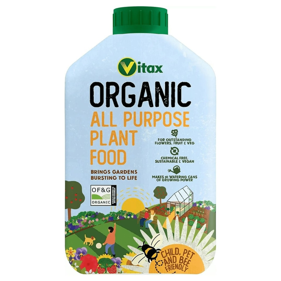 image 1 of Vitax Organic All Purpose Plants Food Fertiliser Natural Healthy Growth 1L