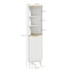image 7 of HOMCOM Slim Bathroom Cabinet, Bathroom Storage Cabinet with Doors, White | White