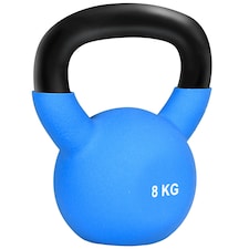 HOMCOM 8KG Kettlebell with Solid Body and Non-Slip Handle, Blue | Blue | Blue