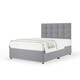 image 1 of Ortho Classic Orthopaedic Silver Plush Velvet Divan Set And Pearl Headboard Small Single