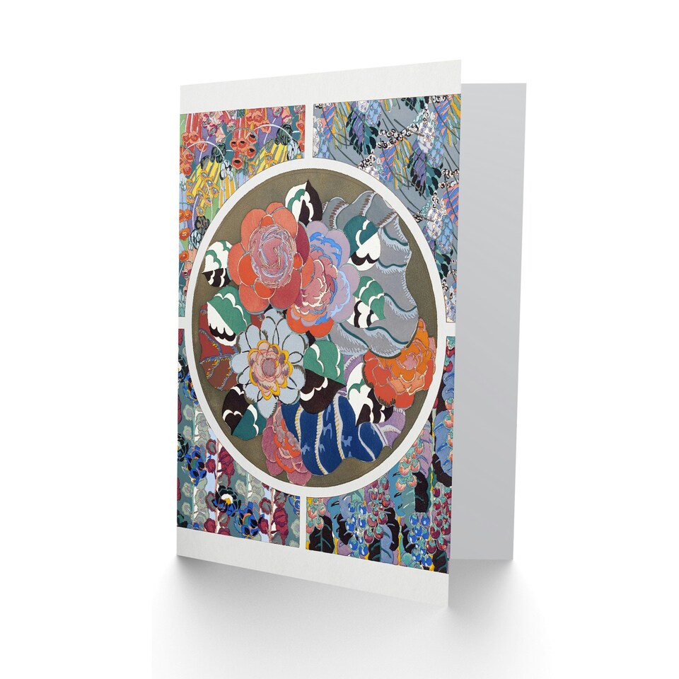 image 1 of Edouard Benedictus Art Card Floral Art Deco Pattern