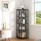 image 5 of Living and Home Black Steel 4-Tier Bookcase Files Storage Rack - Black 40* 40*138.5cm | Black