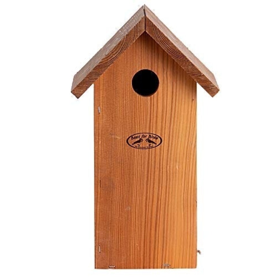 image 1 of Douglas Fir Wood Bird Nest Box Wood 100% Brown
