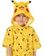 image 2 of Pokemon Kids Towel Poncho | Yellow Bath Towel with 3D Ears For Boys & Girls | Pikachu All Over Print Swimwear Beach Graphic Changing Robe | Cosy Hooded Swim Accessory Merchandise Gift for Children