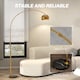 image 6 of HOMCOM 167cm Arc Floor Lamp for Living Room, Modern Adjustable Standing Lamp with Foot Switch, Faux Black Marble Base and Bell Shade for Home Offices, Bedrooms, Gold Tone | Gold