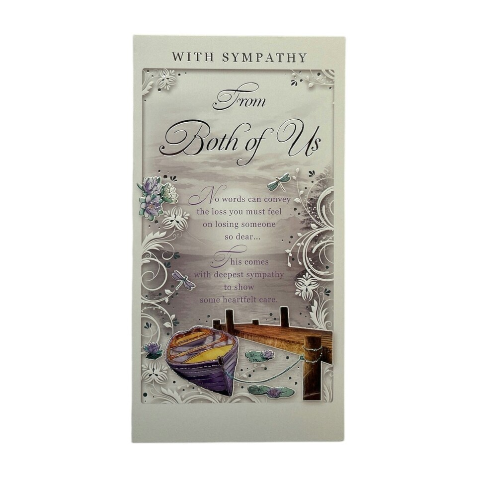 image 1 of From Both of Us Dockside Design Sympathy Opacity Card