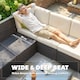 image 5 of Outsunny 8 Pieces Patio Rattan Sofa Set Outdoor Garden Furniture Set Brown