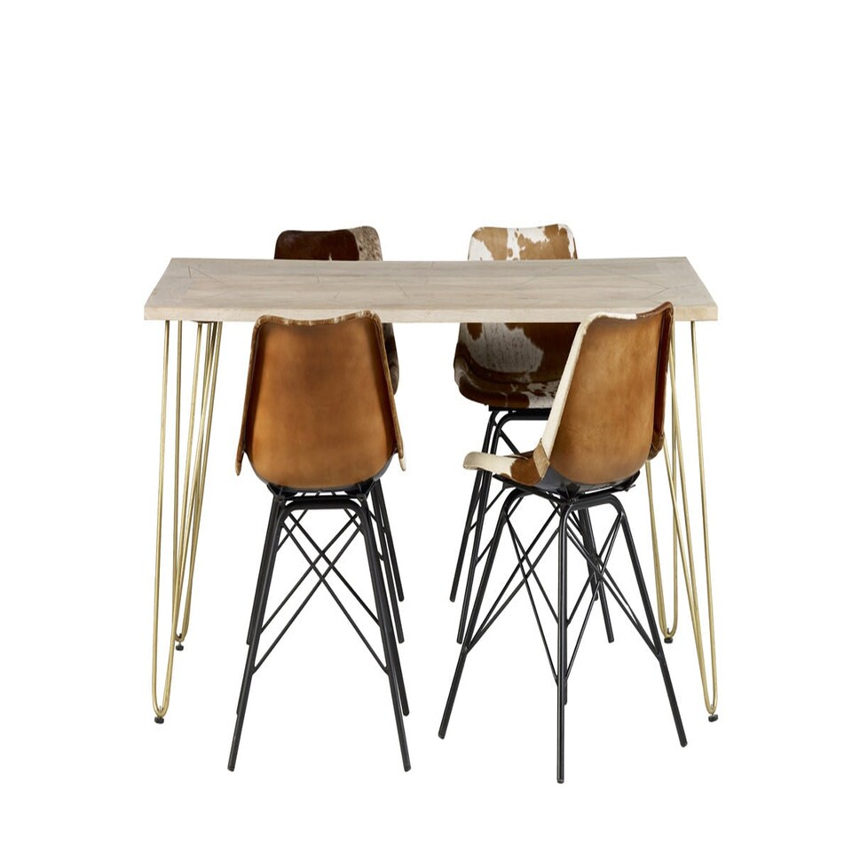 image 1 of Rectangular 6 Seater Dining Table Barbuto Light Mango