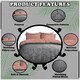 image 2 of VELVETIO Cruz Complete Duvet Cover Set with Fitted Sheet Printed Bedding Quilt Grey | Single