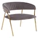 image 1 of Interiors by Premier Soft Mink Velvet Dining Chair, Modern Dining Armchair, Mink and Gold Luxury Dining Chair for Home, Lounge