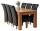 image 1 of Kuba 180 x 90 cm Chunky Oak Dining Table and 6 Montana Leather Chairs | Black | Black