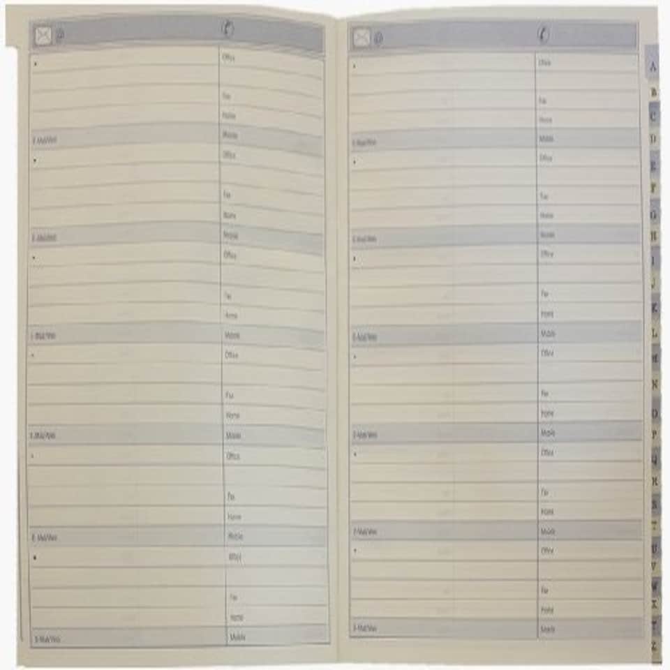 image 1 of Tallon Large XL Padded Address Book - Black/Brown/Tan/Blue