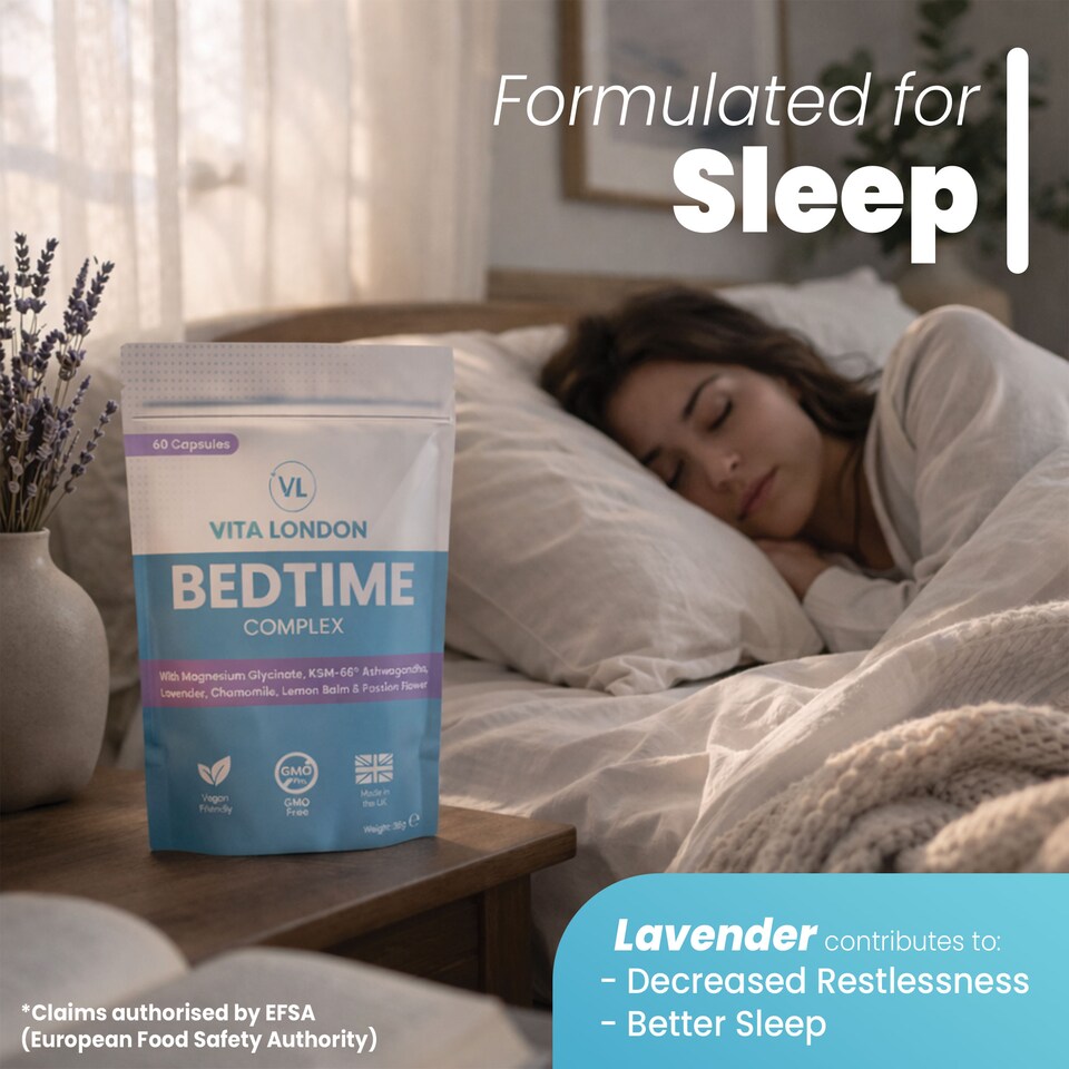 image 1 of Bedtime Complex Vitamin Capsules - With Magnesium Glycinate & Lavender - 60 Capsules