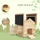 image 4 of PawHut Wooden Duck House, Poultry Coop with Double Doors, Openable Roof