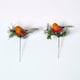 image 2 of Homescapes Set of 2 Artificial Robin and Foliage Picks, 18 cm