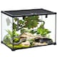 image 1 of PawHut Glass Reptile Terrarium with Thermometer, Decor Kit, Heated - Black
