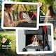 image 6 of PawHut Foldable Dog Carriage w/ Universal Wheels, Shock Absorber, Red