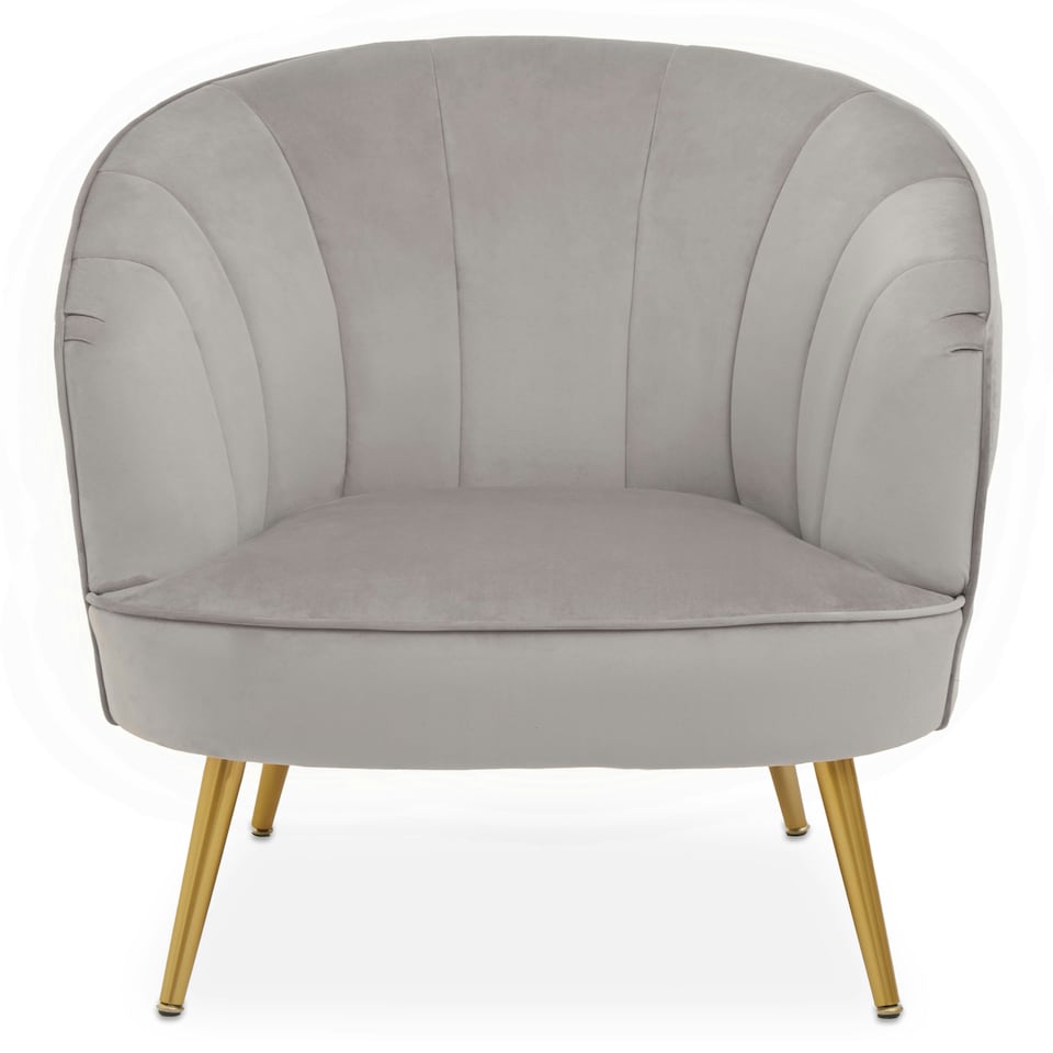 image 1 of Interiors by Premier Versatile Yolanda Grey Velvet Chair, Exquisite & Cozy Desk Chair Velvet, Easy to Clean Velvet Accent Chair