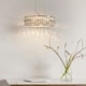 image 2 of Verina LED 5 Light Cylindrical Pendant Chrome, Crystal Glass Detail