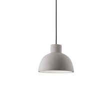 Oil 1 Light Dome Ceiling Pendant Cement Grey, E27