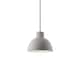 image 1 of Oil 1 Light Dome Ceiling Pendant Cement Grey, E27