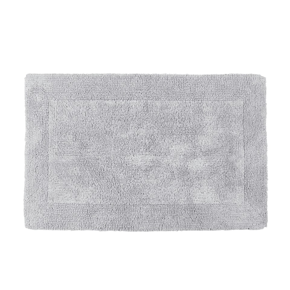 image 1 of Heavyweight Reversible Bath Mat Rug 53 x 85cm - Dove Grey