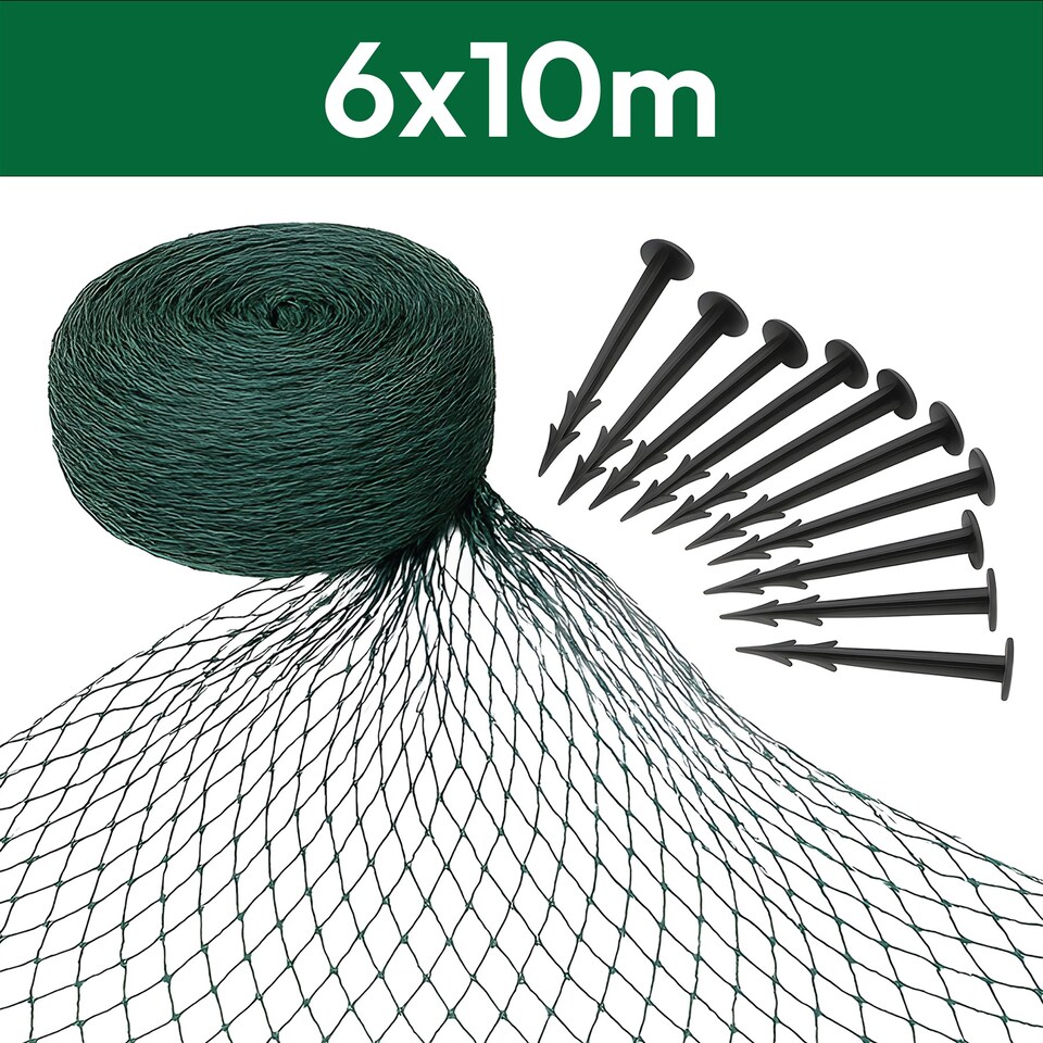 image 1 of Pisces 10 x 6m Pond Protection Netting with 24 Pegs